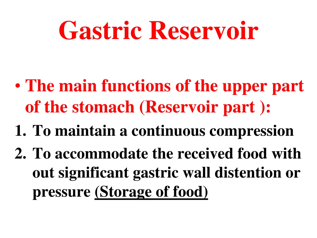 gastric reservoir