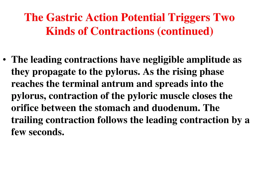 the gastric action potential triggers two kinds 1