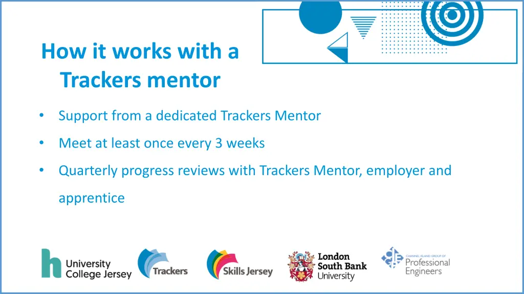 how it works with a trackers mentor