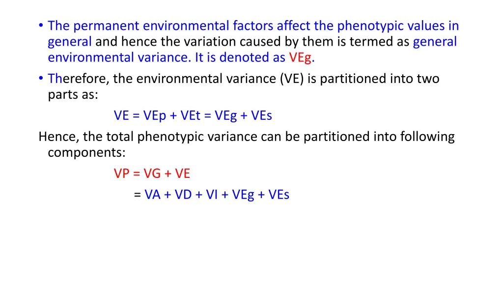 the permanent environmental factors affect