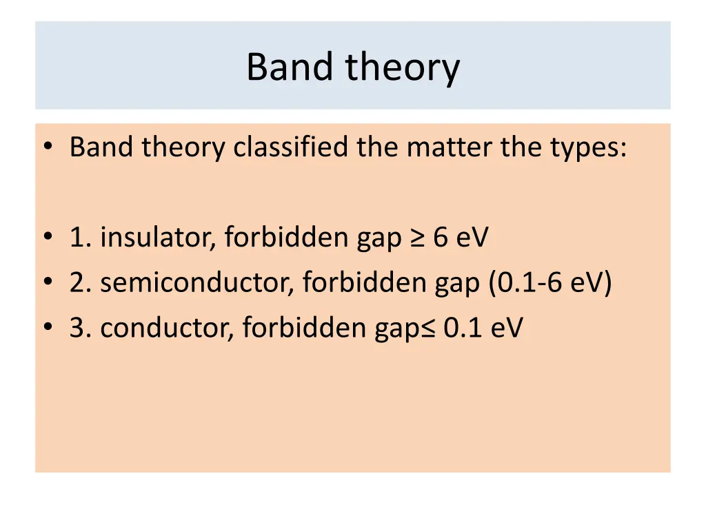 band theory 3