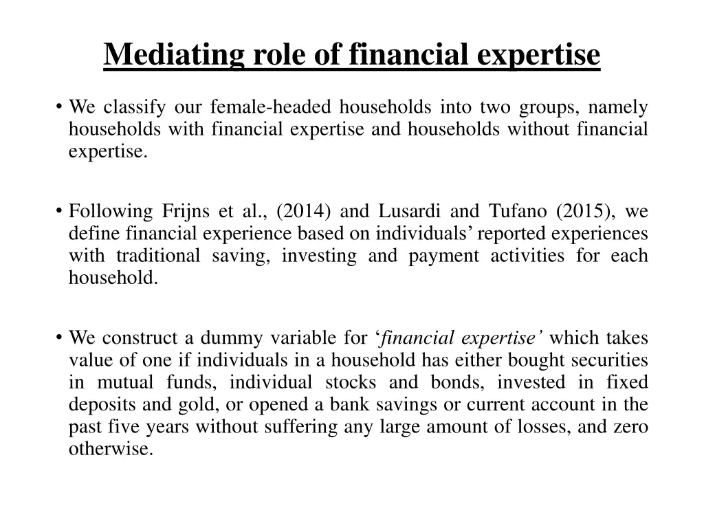 mediating role of financial expertise 1