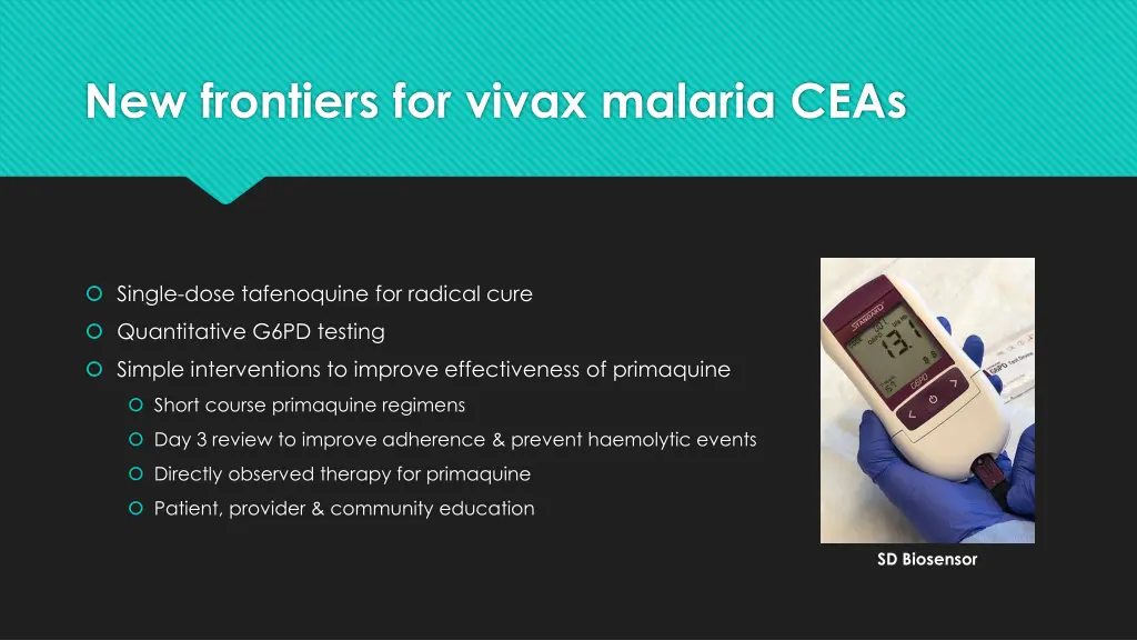 new frontiers for vivax malaria ceas