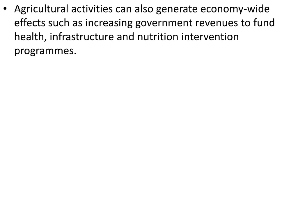 agricultural activities can also generate economy