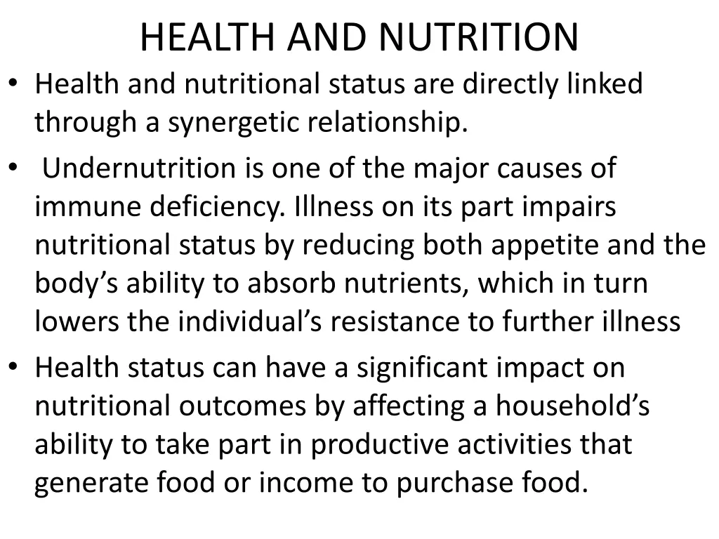 health and nutrition health and nutritional