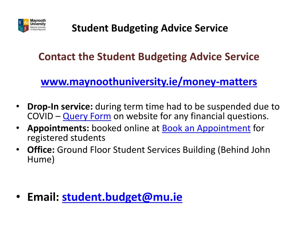 student budgeting advice service 11