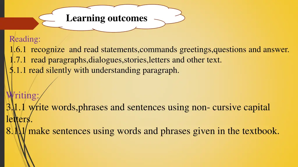 learning outcomes