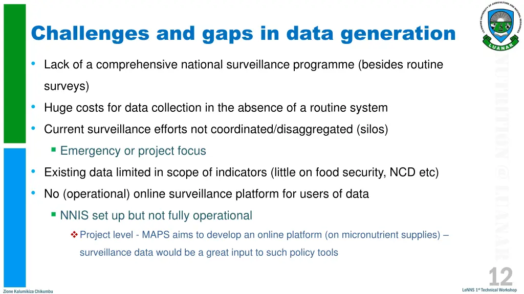 challenges and gaps in data generation