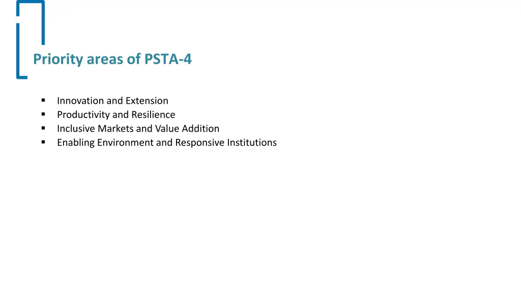 priority areas of psta 4