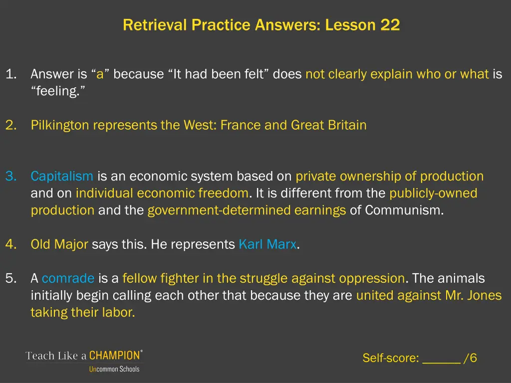 retrieval practice answers lesson 22