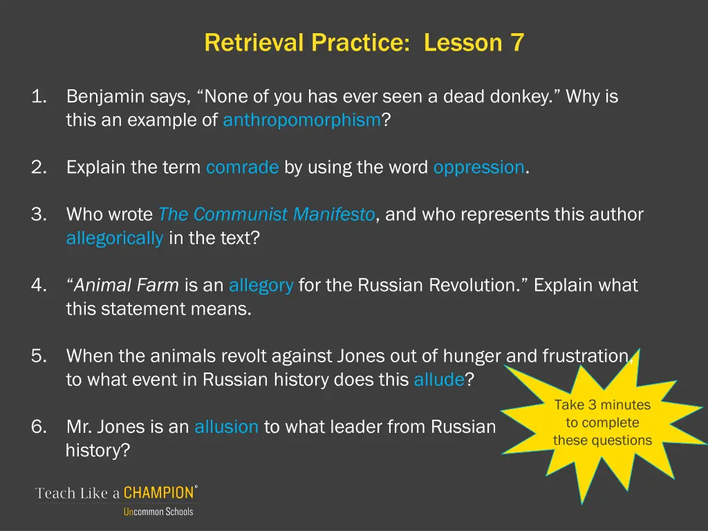 retrieval practice lesson 7