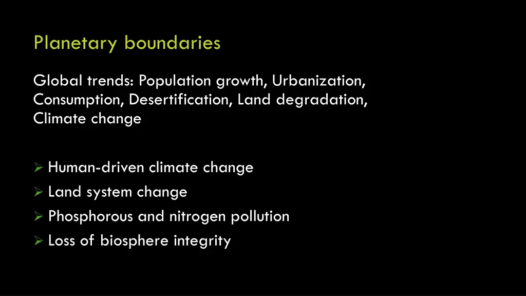 planetary boundaries