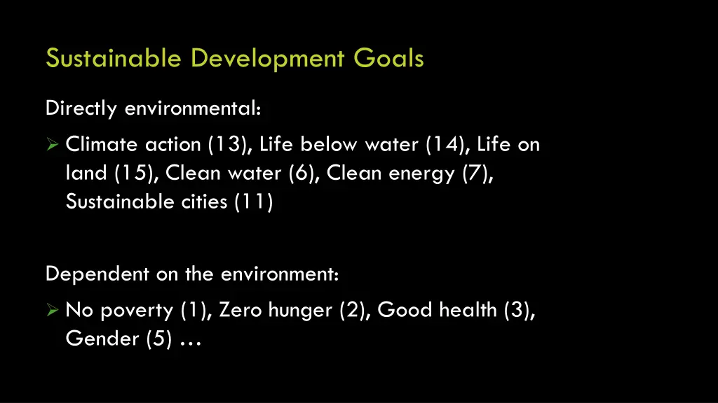 sustainable development goals