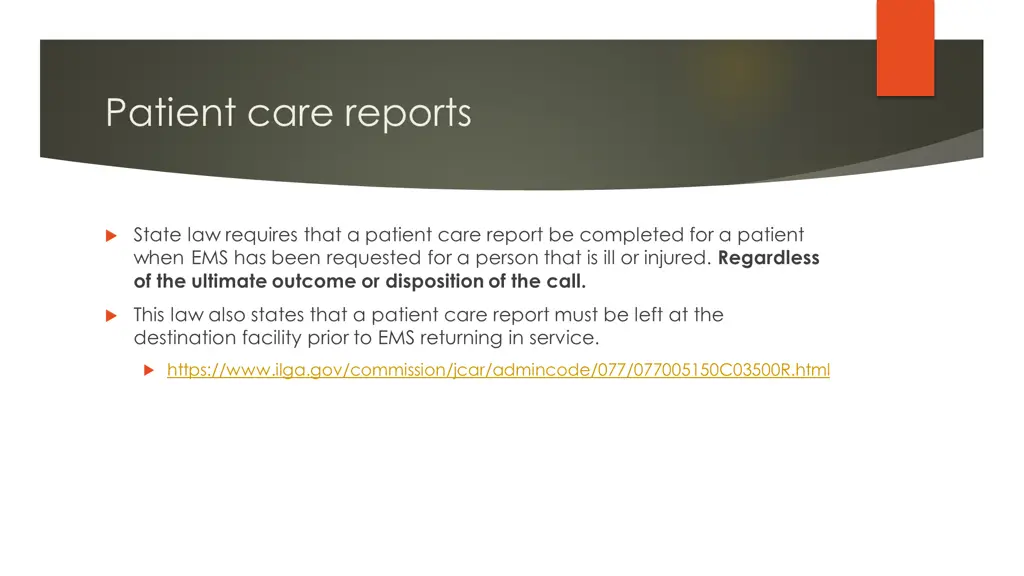 patient care reports