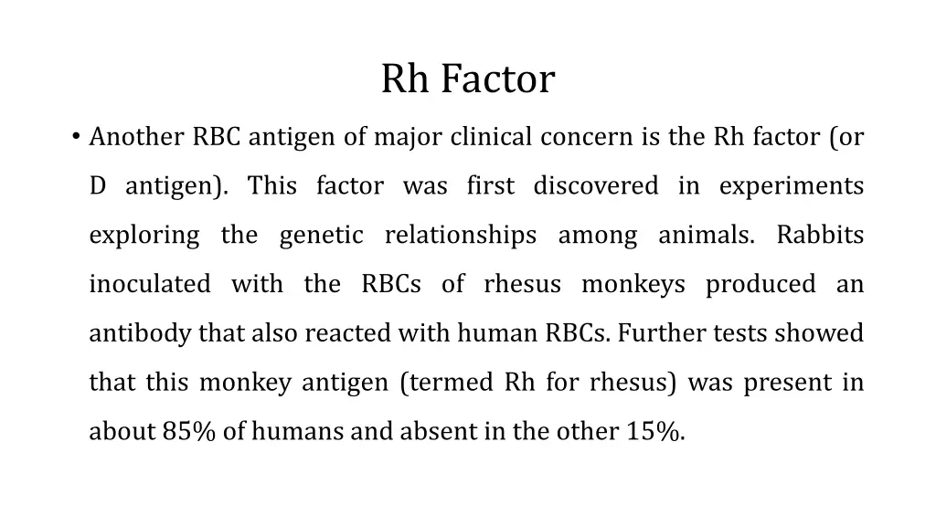 rh factor