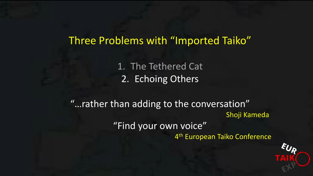 three problems with imported taiko 5