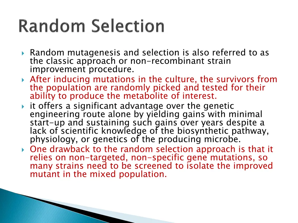 random mutagenesis and selection is also referred