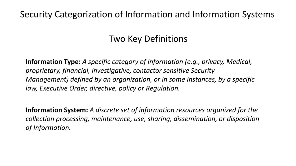 security categorization of information 4