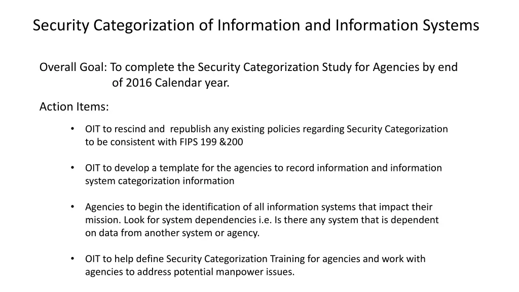 security categorization of information 7