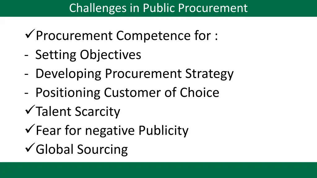 challenges in public procurement 1