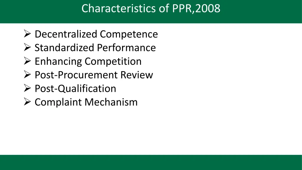 characteristics of ppr 2008