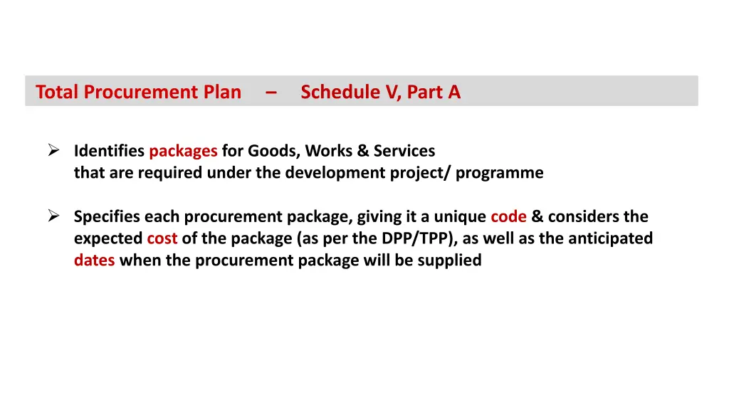 development project programme