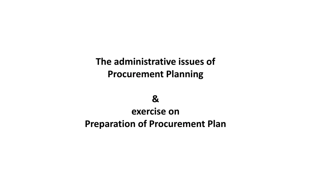 procurement plan 3