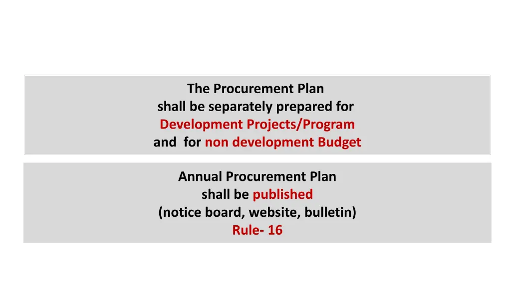 procurement plan