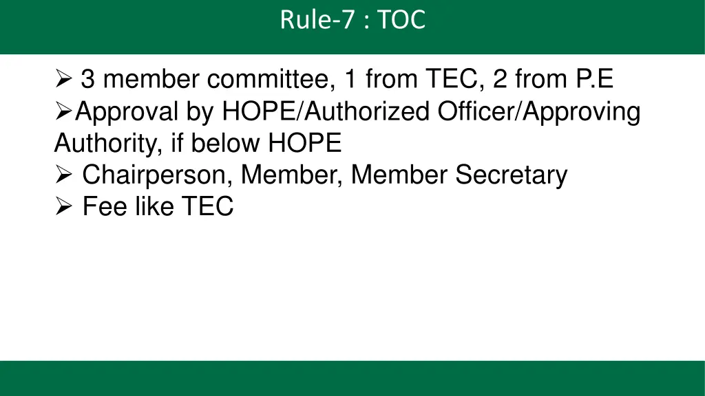 rule 7 toc