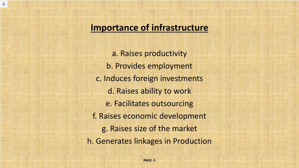 importance of infrastructure