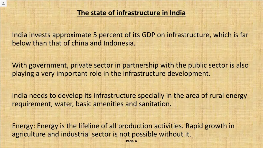 the state of infrastructure in india