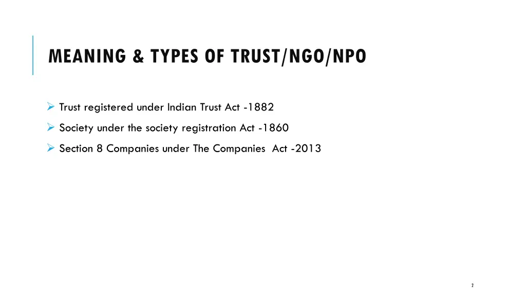 meaning types of trust ngo npo