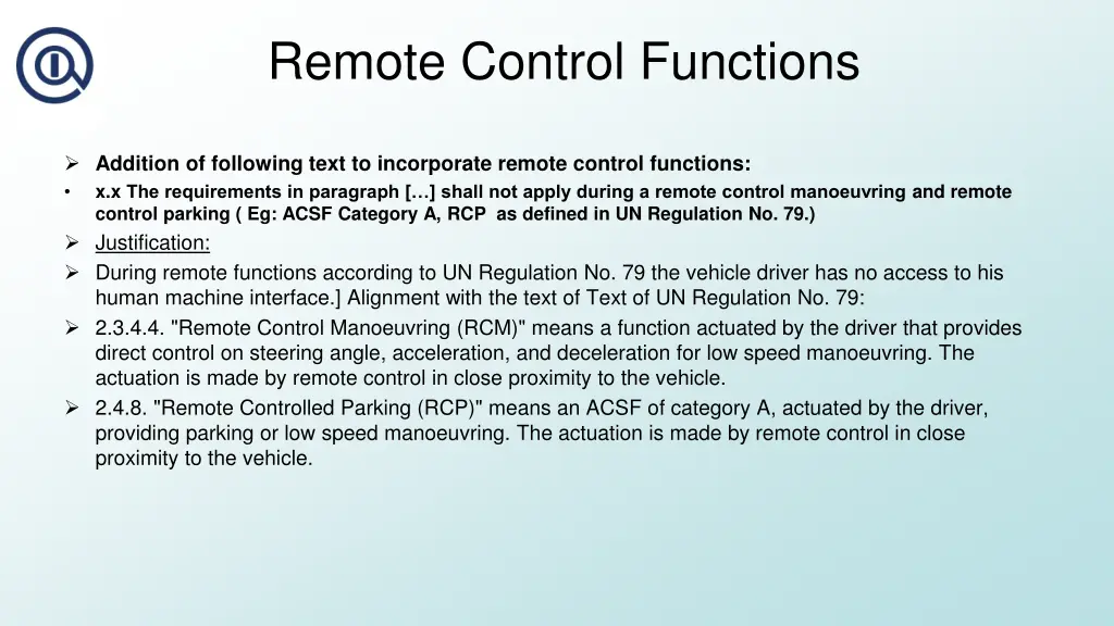 remote control functions