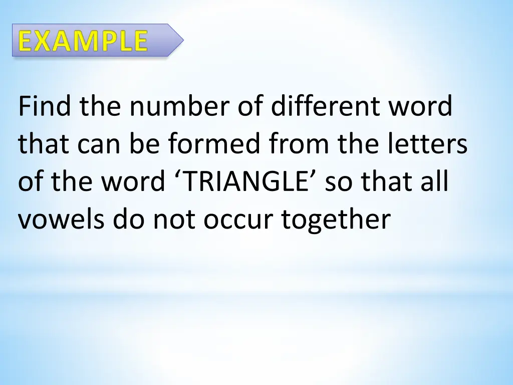 find the number of different word that