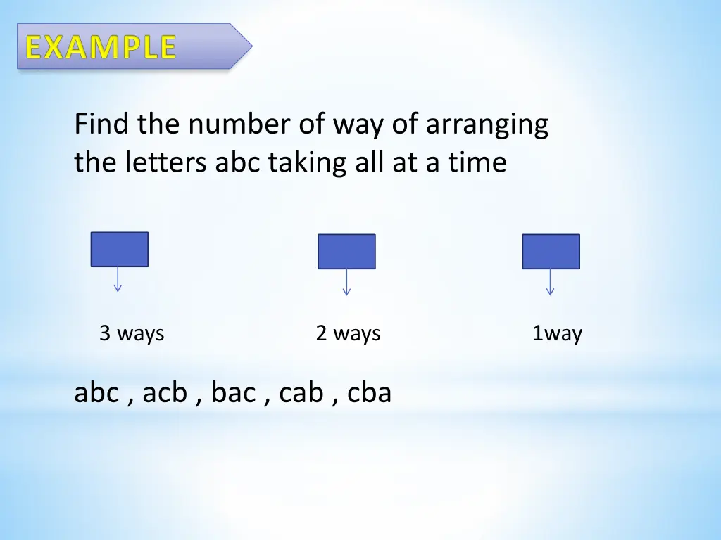 find the number of way of arranging the letters