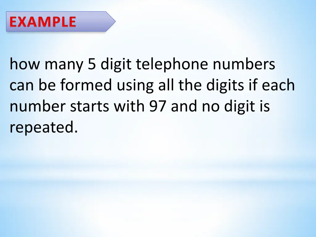 how many 5 digit telephone numbers can be formed