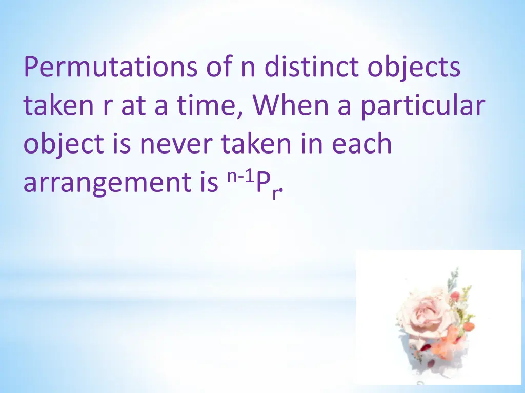 permutations of n distinct objects taken