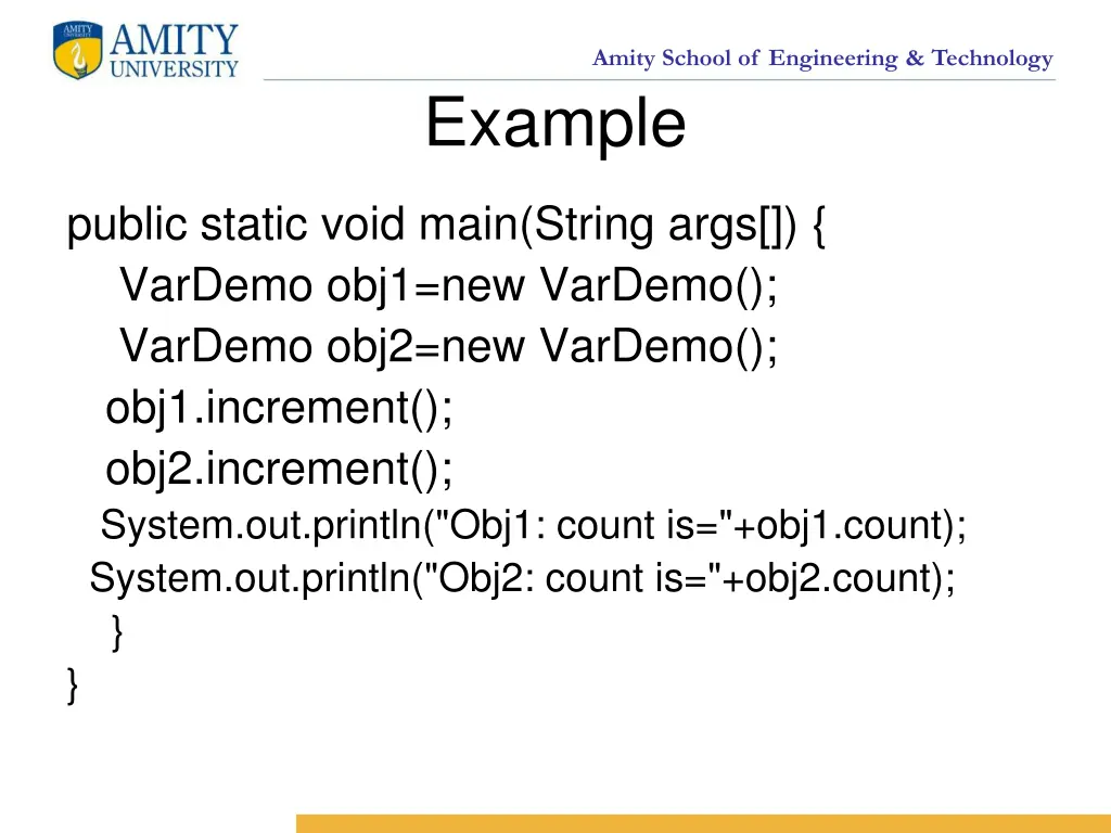 amity school of engineering technology example 1