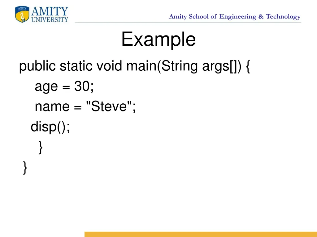 amity school of engineering technology example 2