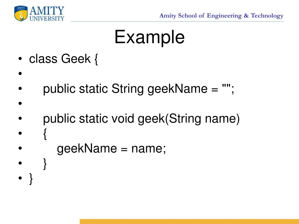 amity school of engineering technology example 3