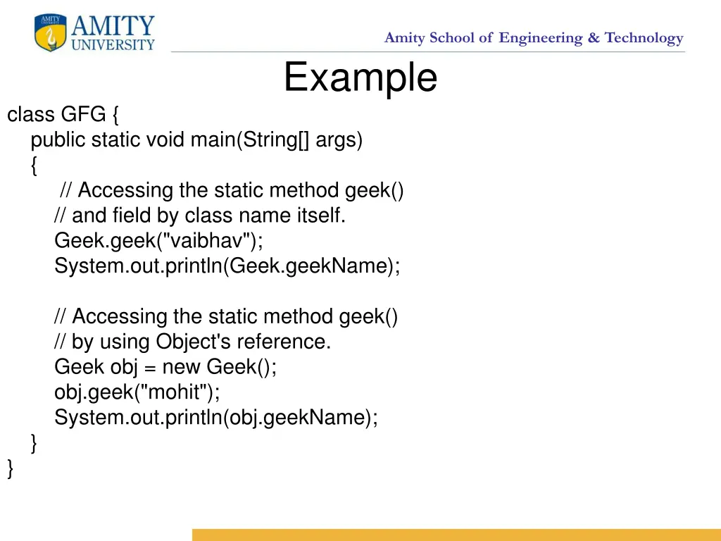 amity school of engineering technology example 4