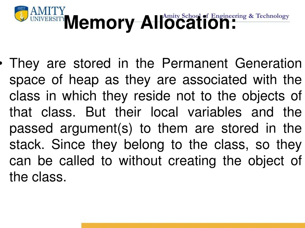 memory allocation