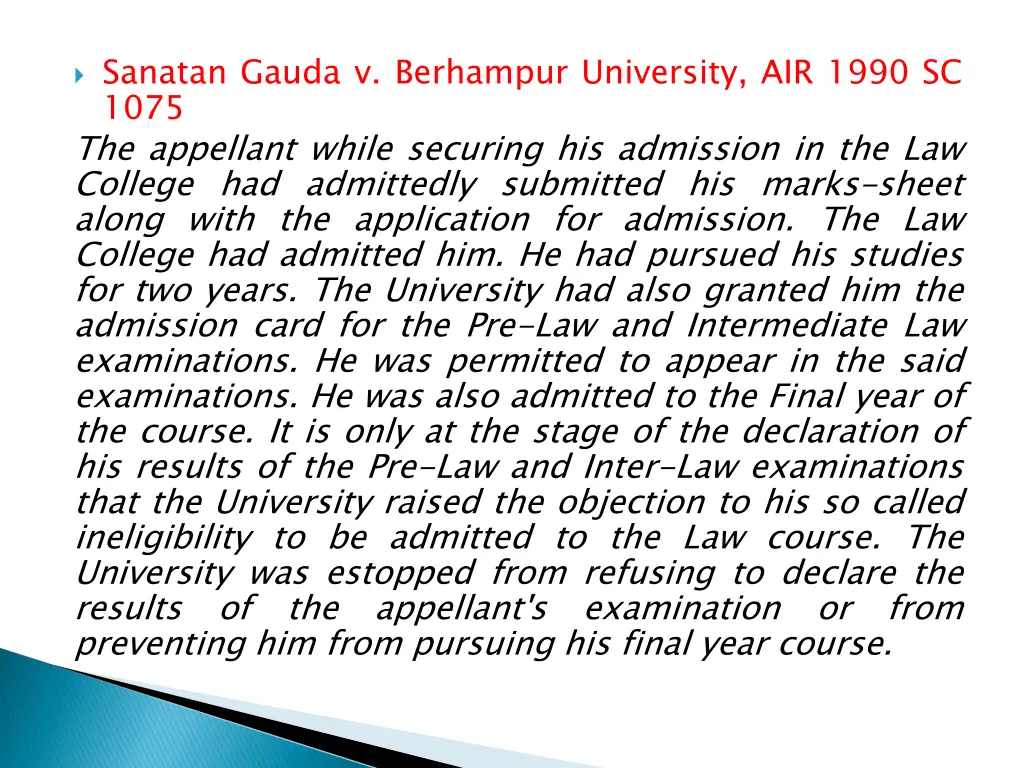 sanatan gauda v berhampur university air 1990