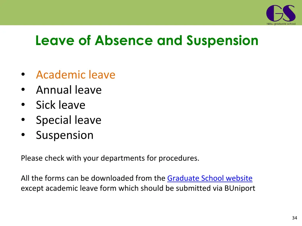 leave of absence and suspension