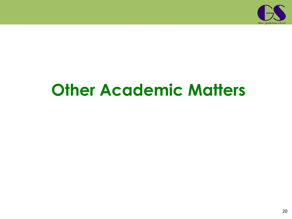 other academic matters