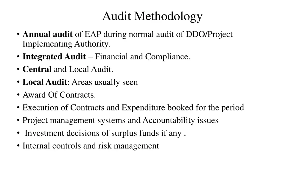 audit methodology