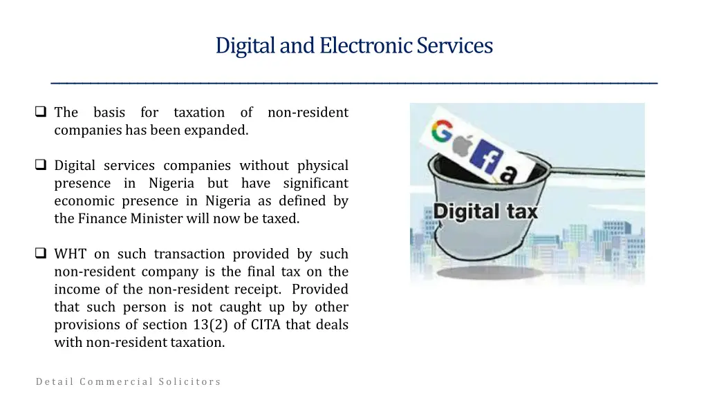 digital and electronic services