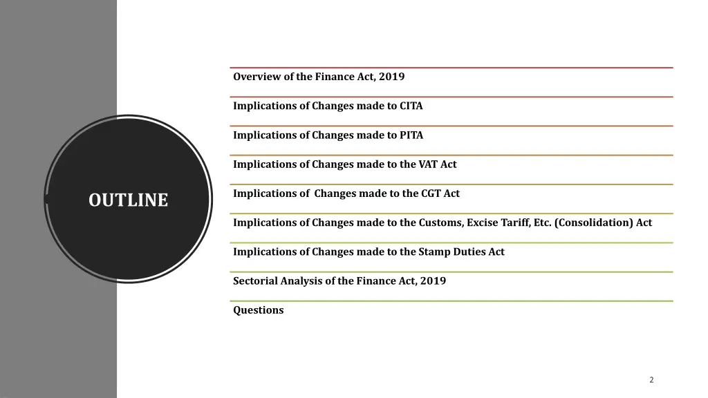 overview of the finance act 2019