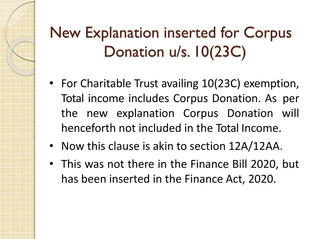 new explanation inserted for corpus donation