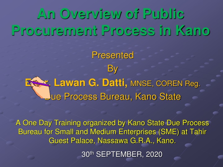 an overview of public procurement process in kano